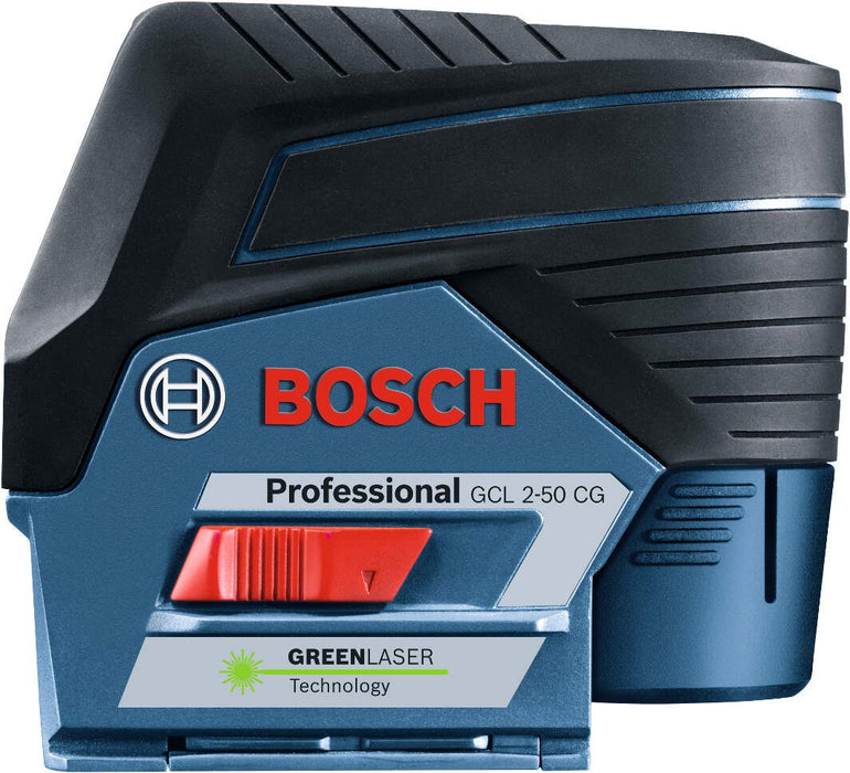 Bosch kombinovani laser GCL 2-50 CG sa zelenim linijama lasera sa RM 2 nosačem, baterijom i punjačem u L-Boxx koferu (0601066H00)
