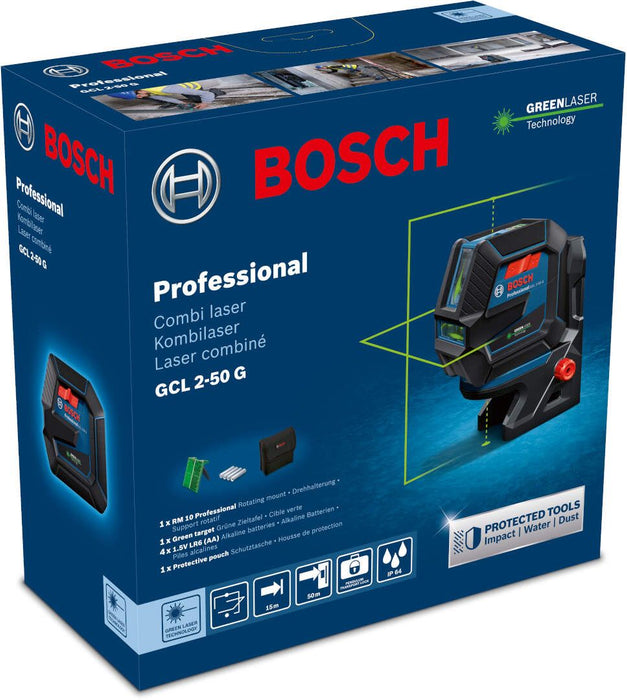 Bosch GCL 2-50 G kombinovani samonivelišući laser za linije sa zelenim zrakom; 2 linije (0601066M00)