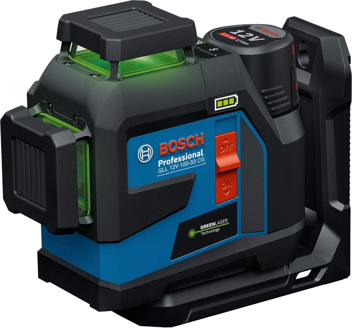 Linijski Laser Bosch GLL 12V 100 33 CG 100m Sa Nosa em Akumulator 12 linijski-laser-bosch-gll-12v-100-33-cg-100m-sa-nosa-em-akumulator-12