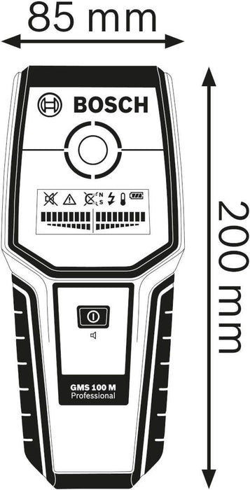 Bosch GMS 100 M detektor struje - kablova pod naponom, metala, drveta (0601081100)