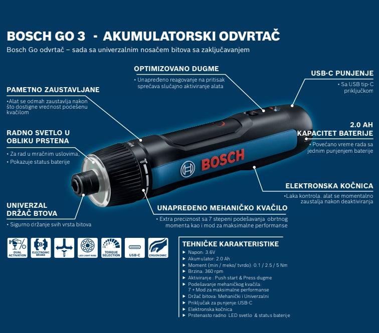 Akumulatorski odvrtač Bosch Go 3 (06019H2201)-SBT Alati Beograd
