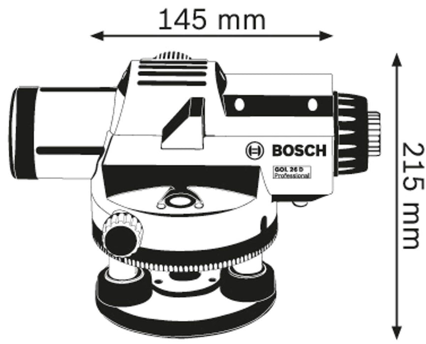 Bosch GOL 26 D optički uređaj za nivelisanje - nivelir + stativ Bosch BT 160 + merna letva GR 500 (0601068002)