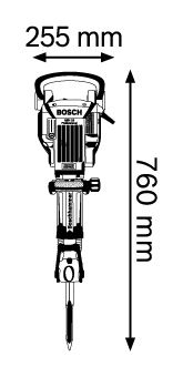 Elektro-pneumatski čekić za razbijanje Bosch GSH 16-28; šestostrani prihvat 28mm (0611335000)