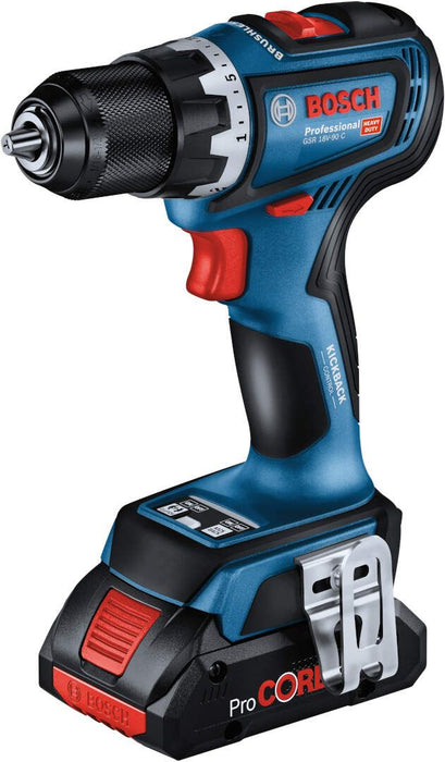 Bosch GSR 18V-90 C akumulatorska bušilica/odvrtač; 2x2,0 Ah + plastični kofer (06019K6020)