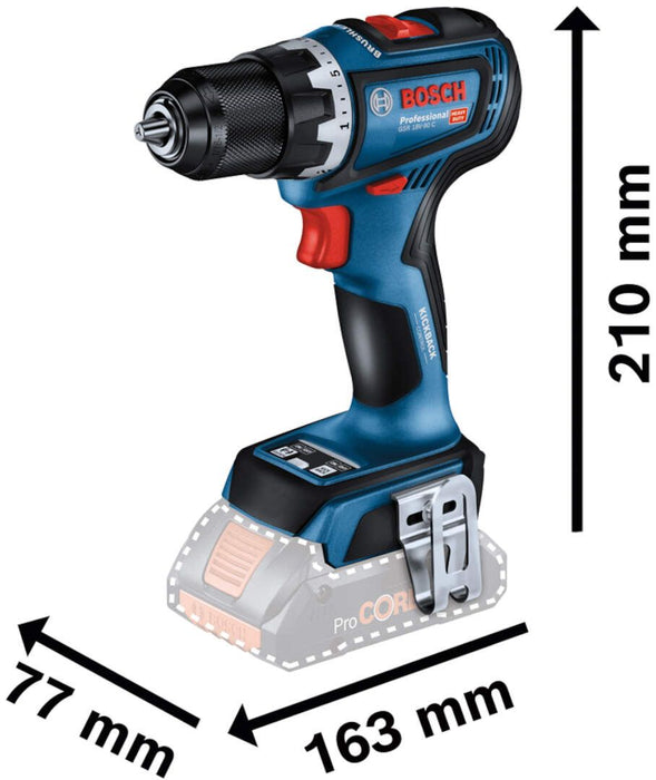 Bosch GSR 18V-90 C akumulatorska bušilica/odvrtač; 2x4,0 Ah ProCORE + L-Boxx kofer (06019K6005)