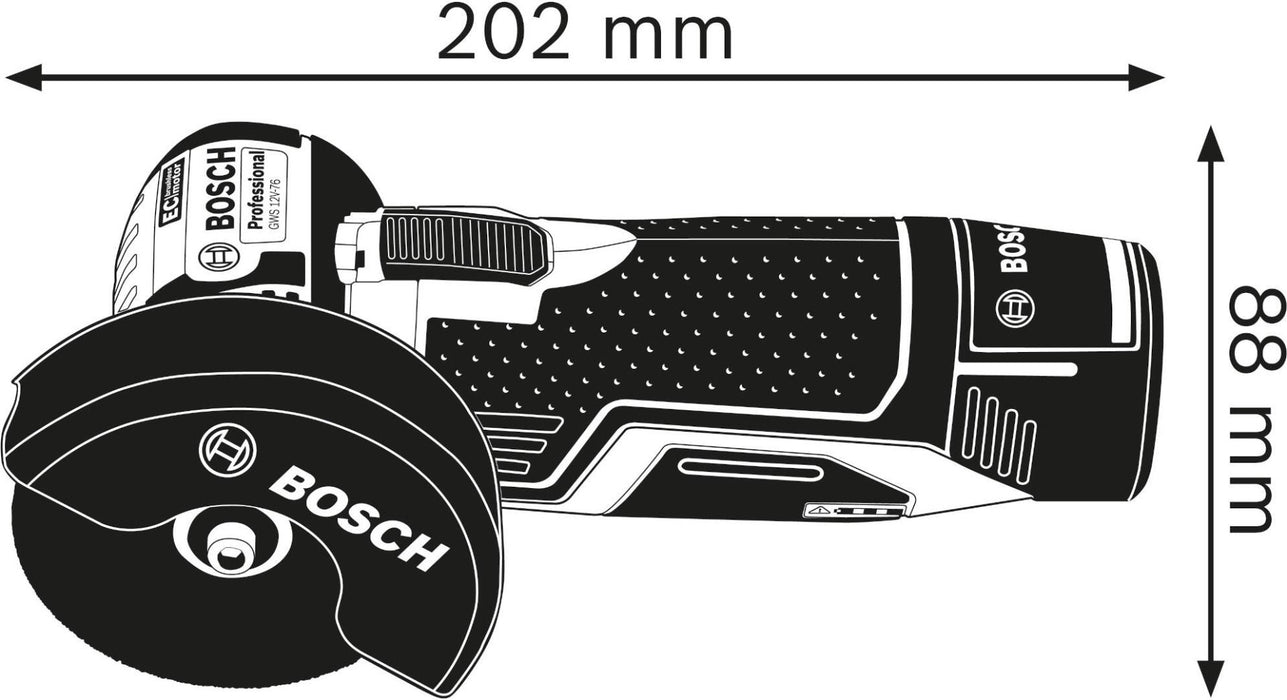 Bosch GWS 12V-76 Solo akumulatorska ugaona brusilica (06019F2000)
