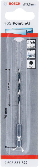 Bosch HSS spiralna burgija PointTeQ 3,5 mm sa šestougaonim HEX prihvatom pakovanje od 1 komada - 2608577522