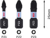 Bosch Impact Control 3-delni set bitova PZ1 / PZ2 / PZ3 dužine 25mm (2608522471)