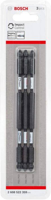 Bosch Impact Control 3-delni set dvostranih kovanih bitova PZ2 dužine 150mm (2608522359)