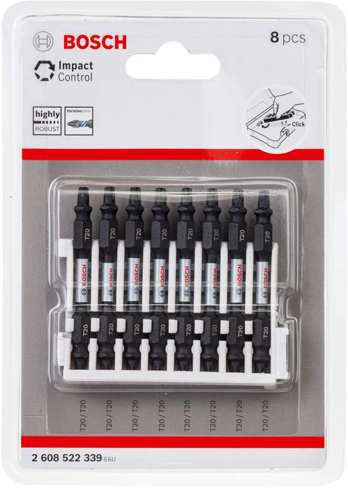 Bosch Impact Control 8-delni set dvostranih kovanih bitova T20 dužine 65mm (2608522339)