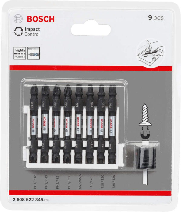 Bosch Impact Control 9-delni set dvostranih kovanih bitova dužine 65mm (2608522345)