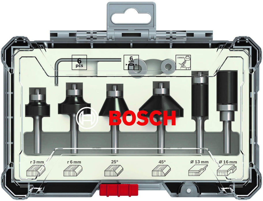 Bosch komplet glodala, 6 komada, Trim&Edging prihvat od 6 mm - 2607017468