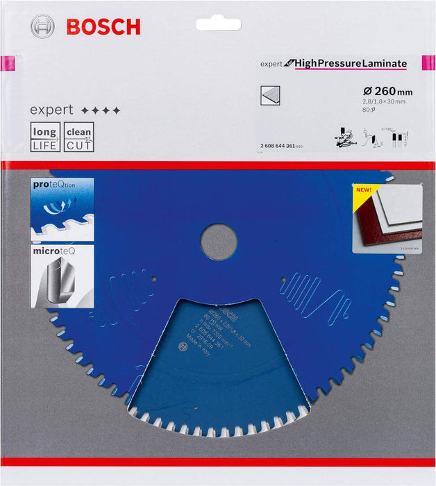 Bosch list kružne testere Expert for High Pressure Laminate 260 x 2,8 x 30 mm, 80 - 2608644361