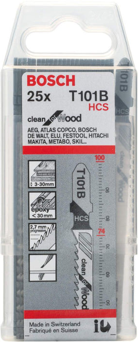 Bosch list ubodne testere T 101 B Clean for Wood pakovanje - 25 komada - 2608633622 