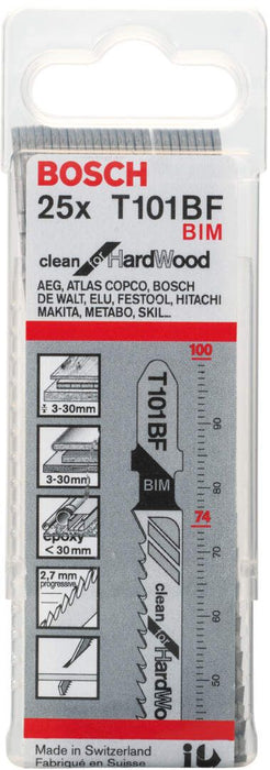 Bosch list ubodne testere T 101 BF Clean for Hard Wood - pakovanje  25 komada - 2608634988