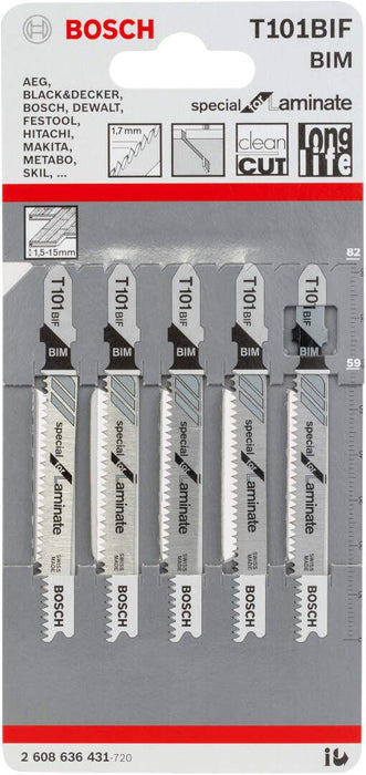 Bosch list ubodne testere T 101 BIF Special for Laminate - pakovanje 5 komada - 2608636431