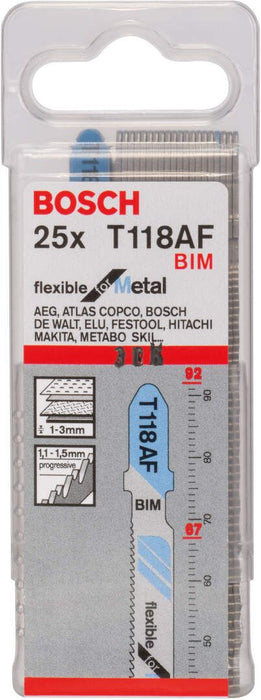 Bosch list ubodne testere T 118 AF Flexible for Metal - pakovanje 25 komada - 2608634991