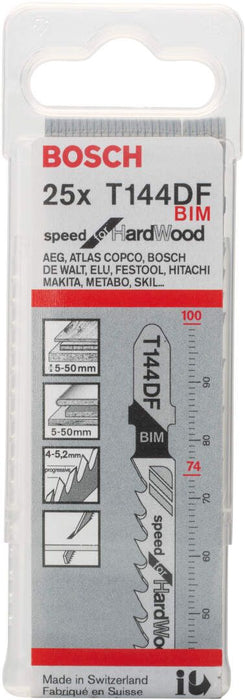 Bosch list ubodne testere T 144 DF Speed for Hard Wood - pakovanje 25 komada - 2608634990