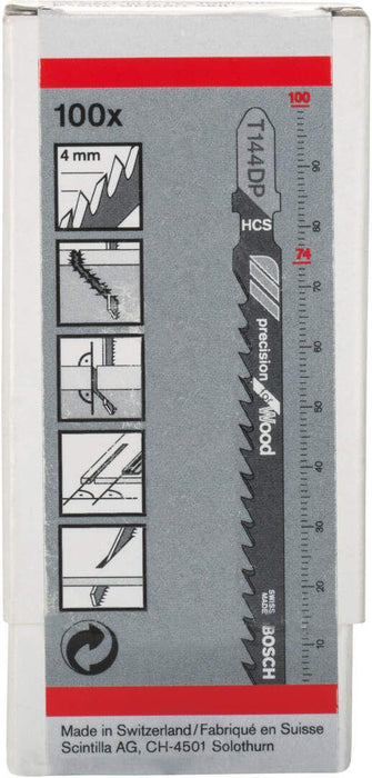 Bosch list ubodne testere T 144 DP Precision for Wood - pakovanje 100 komada - 2608633A42