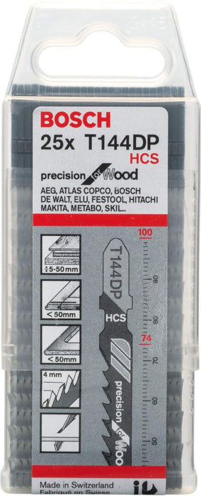 Bosch list ubodne testere T 144 DP Precision for Wood - pakovanje 25 komada - 2608633A39