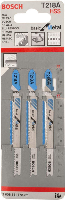 Bosch list ubodne testere T 218 A Basic for Metal - pakovanje  3 komada - 2608631672