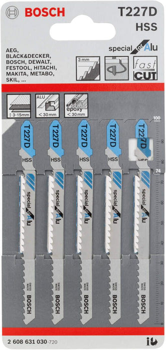 Bosch list ubodne testere T 227 D Special for Alu - pakovanje  5 komada - 2608631030