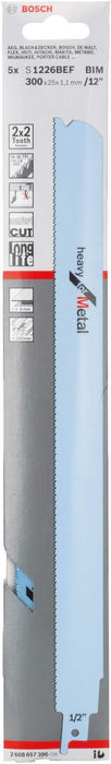 Bosch list univerzalne testere S 1226 BEF Heavy for Metal - pakovanje od 5 komada - 2608657396