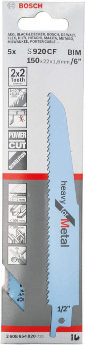 Bosch list univerzalne testere S 920 CF Heavy for Metal - pakovanje 5 komada - 2608654820
