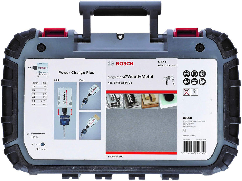 Bosch testera za otvore Progressor for Wood&Metal set za električare, 9 komada - 2608594190