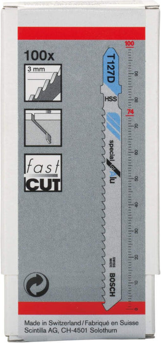 Bosch list ubodne testere T 127 D Special for Alu - pakovanje 100 komada - 2608631966