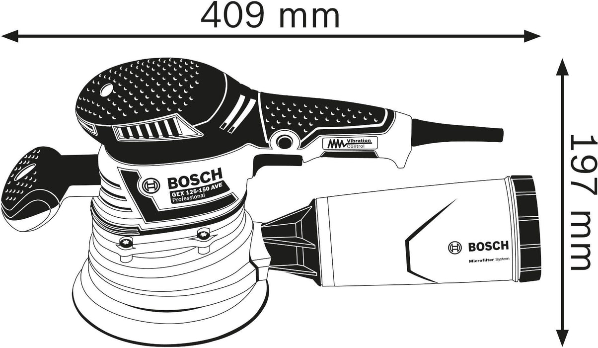 Ekscentar brusilica Bosch GEX 40-150; L-boxx (060137B201)
