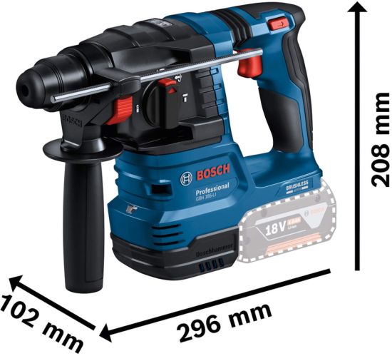 Akumulatorski elektro-pneumatski čekić / bušilica Bosch GBH 185-LI; 1x4,0 Ah (0611924022)