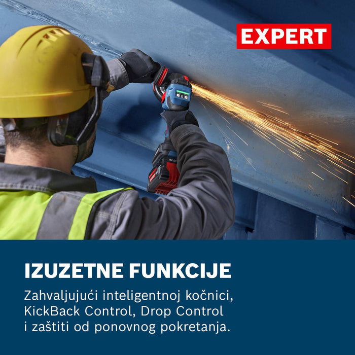 Bosch EXPERT akumulatorska ugaona brusilica EXWS18V-15S (06019M6003)-SBT Alati Beograd