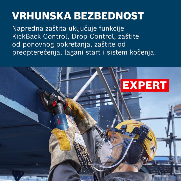 Bosch EXPERT električna ugaona brusilica EXWS20-125TSB (06017D5200)-SBT Alati Beograd