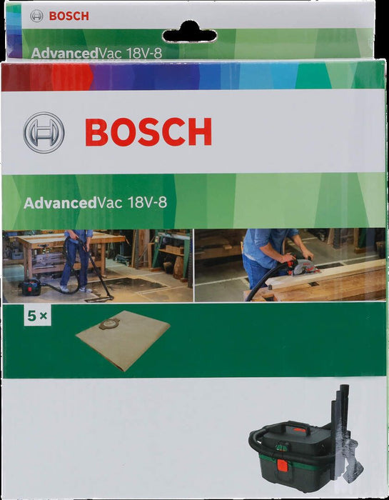 Kesa za prašinu za usisivač Bosch AdvancedVac 18V-8 - pakovanje od 5 komada (2609256F68)