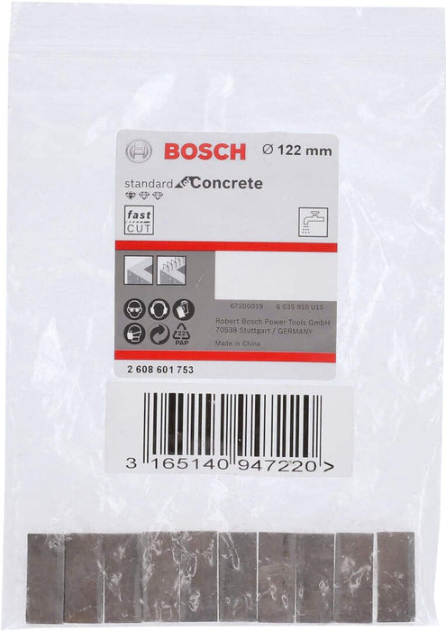 Segmenti za Bosch dijamantsku krunu Standard for Concrete 122mm - pakovanje 10 komada (2608601753)