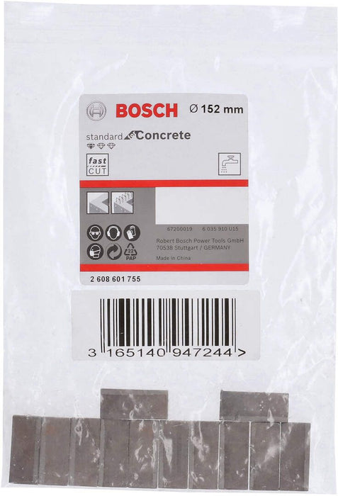 Segmenti za Bosch dijamantsku krunu Standard for Concrete 152mm - pakovanje 12 komada (2608601755)