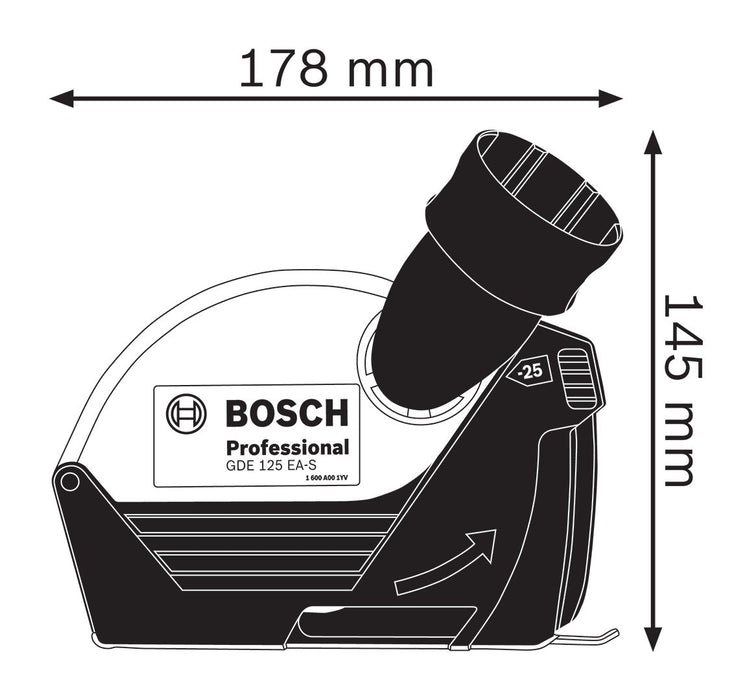 Usisni štitnik Bosch GDE 125 EA-S za male brusilice (1600A003DH)