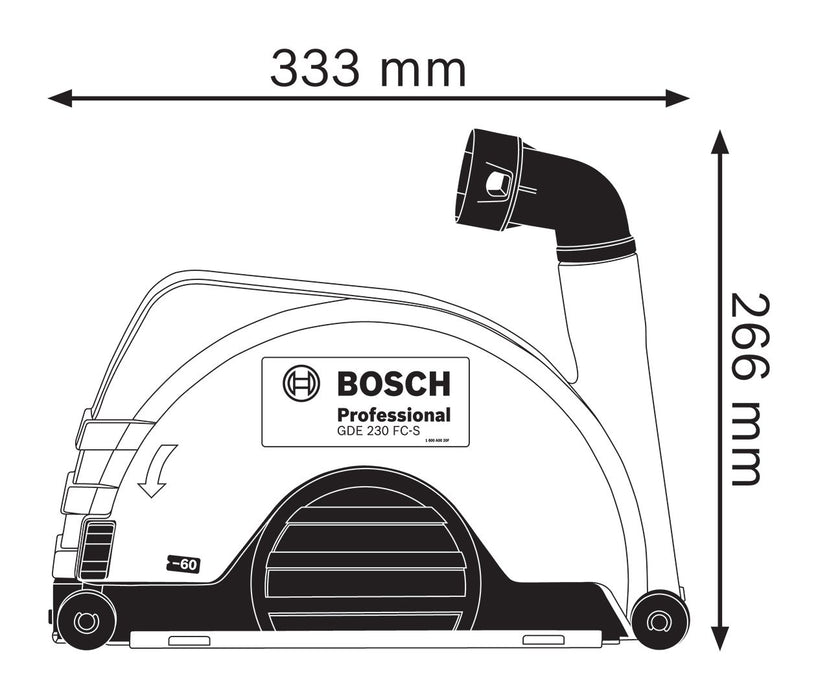 Usisni štitnik Bosch GDE 230 FC-S za velike brusilice (1600A003DL)