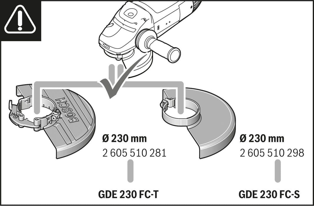 Usisni štitnik Bosch GDE 230 FC-S za velike brusilice (1600A003DL)