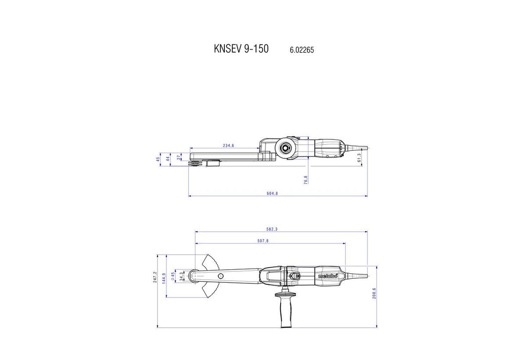 Brusilica za obradu zavarenih spojeva Metabo KNSE 9-150 Set; 950W; 150mm (602265500)-SBT Alati Beograd