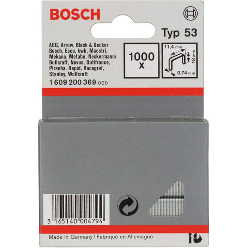 Bosch spajalica od tanke žice tip 53 11,4 x 0,74 x 18 mm - 1609200369