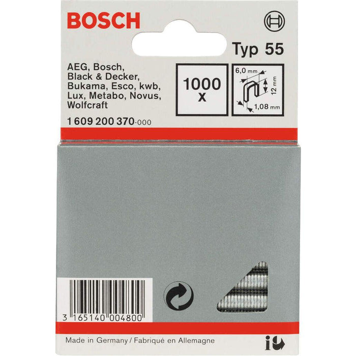 Bosch spajalica sa uskim leđima tip 55 6 x 1,08 x 12 mm - 1609200370