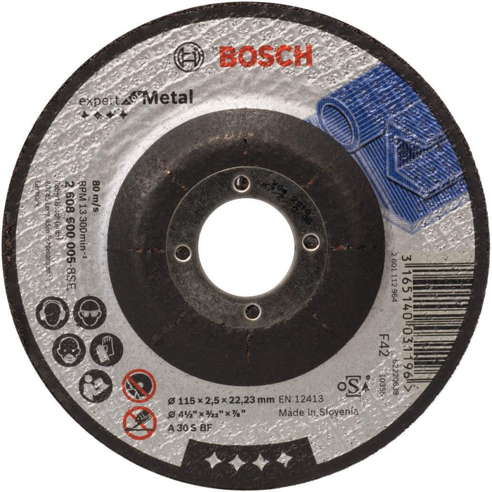 Bosch rezna ploča ispupčena Expert for Metal A 30 S BF, 115 mm, 2,5 mm - 2608600005