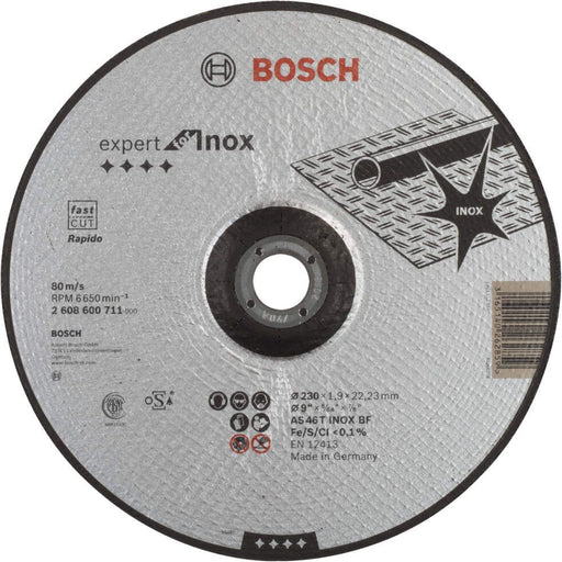 Bosch rezna ploča ispupčena Expert for Inox - Rapido AS 46 T INOX BF, 230 mm, 1,9 mm - 2608600711