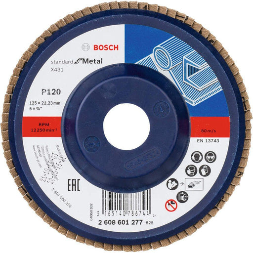 Bosch lamelni brusni disk X431, Standard for Metal 125 mm, 22,23 mm, 120 - 2608601277