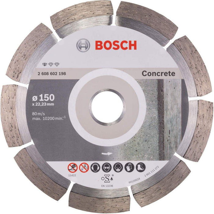 Bosch dijamantska rezna ploča Standard for Concrete 150 x 22,23 x 2 x 10 mm pakovanje od 1 komada - 2608602198