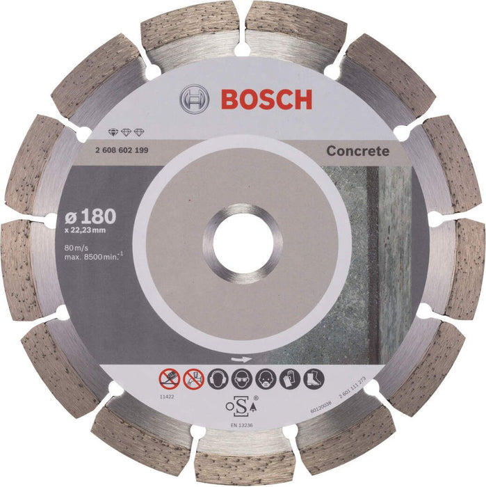 Bosch dijamantska rezna ploča Standard for Concrete 180 x 22,23 x 2 x 10 mm pakovanje od 1 komada - 2608602199