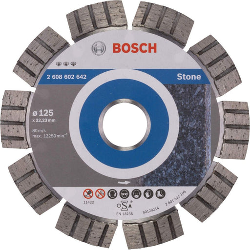 Bosch dijamantska rezna ploča Best for Stone 125 x 22,23 x 2,2 x 12 mm - 2608602642
