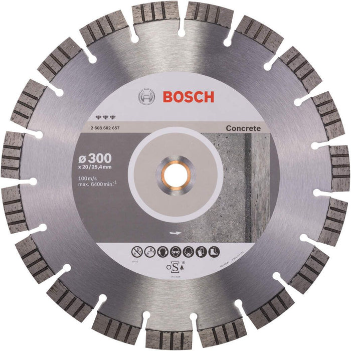 Bosch dijamantska rezna ploča Best for Concrete 300 x 20,00+25,40 x 2,8 x 15 mm - 2608602657